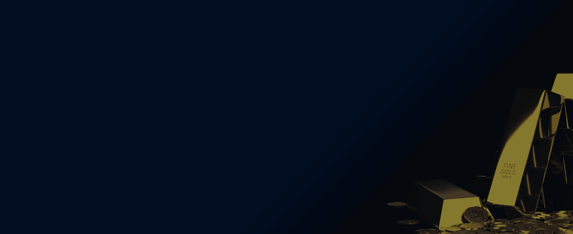 kostenlose Analyse fuer Ihren Goldankauf in Rendsburg bei Goldankauf Johannsson - dunkel blauer Hintergrund mit Feingoldbarren an der Seite
